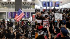 홍콩 시위대 홍콩국제공항 점령…여객기 운항 전면 중단