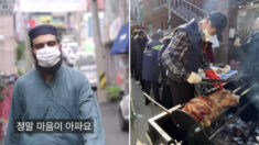 ‘이슬람 사원’ 앞에서 벌어진 ‘통돼지 바비큐’ 잔치 논란